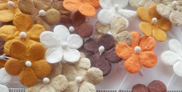 Tous les outils: Fleur en feutrine 17mm mixte BRUN 10pcs – Neuf avec emballage d'origine à St-Imier par goodber 2