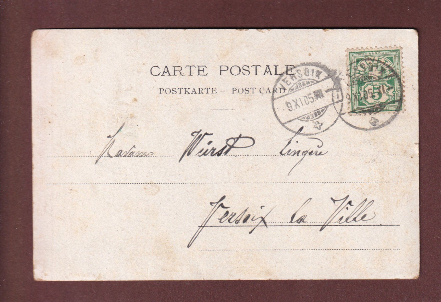 Cartoline postali: BARQUE DU LEMAN - 1905 CPN – Usato da Pully venduto da nicecards-shop 1