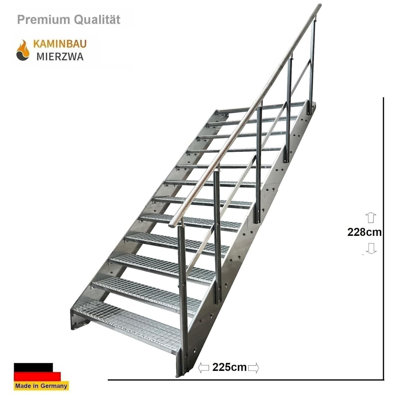 Sonstiges: Stahltreppe 12 Stufen+Geländer 80x228cm – Neu und originalverpackt aus Bottighofen von zaap 1