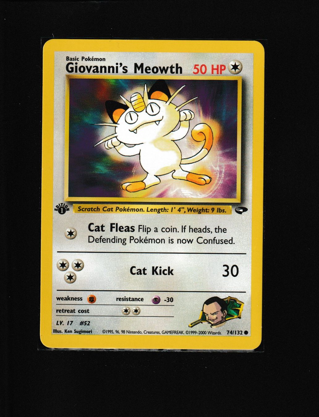Pokémon Carte collezionabili: Giovanni's Meowth - 1st Gym Challenge – Usato da Giubiasco venduto da rude01