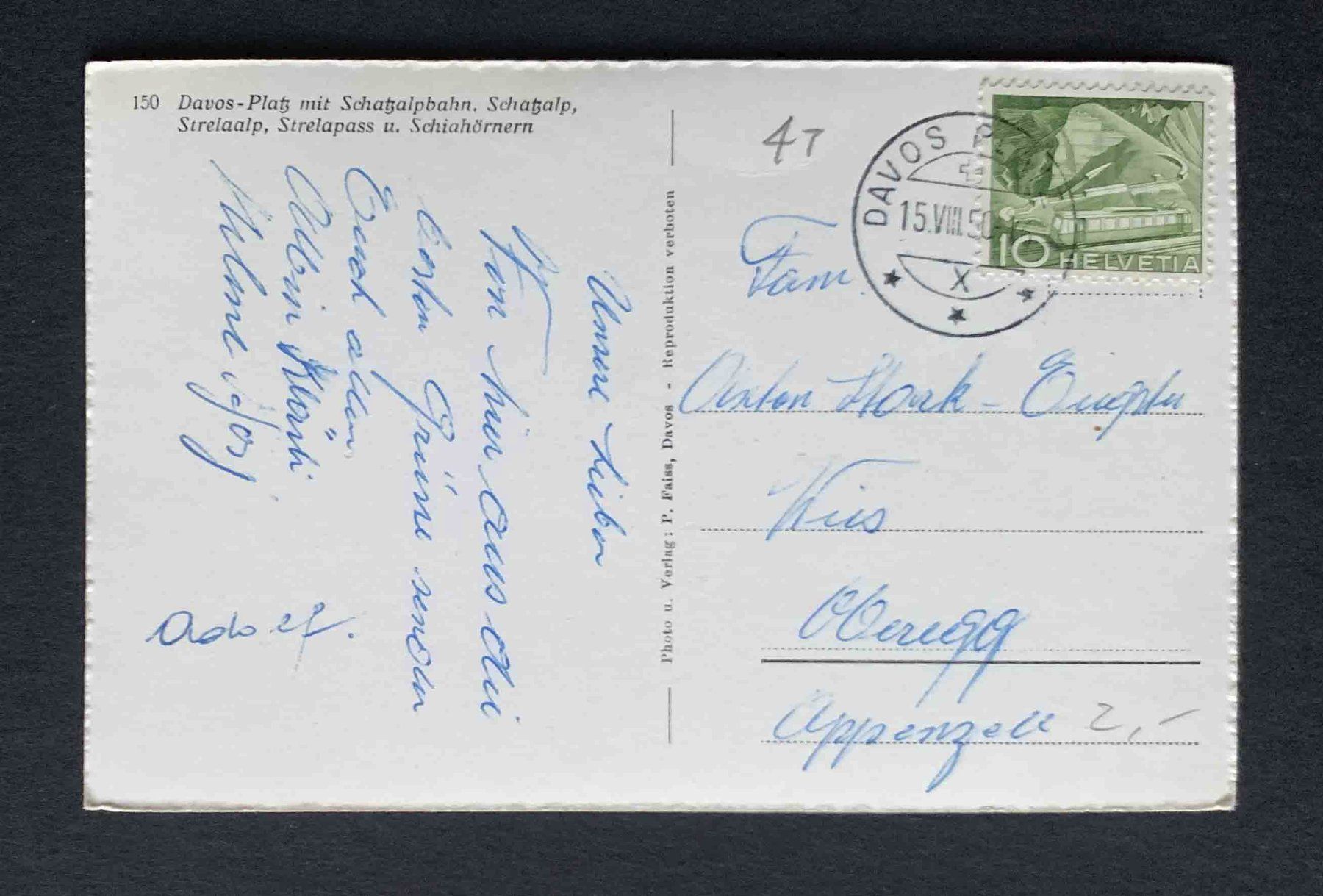 Cartoline postali: AK Davos Platz mit Schatzalpbahn – Usato da Goldau venduto da artelier1 1