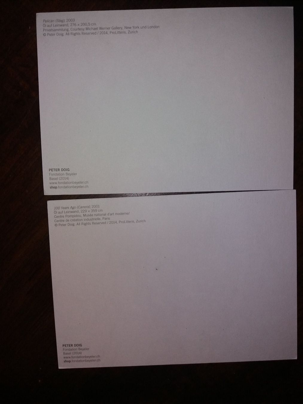 Cartoline postali: 2 x Peter Doig rar Kunstklassiker – Usato da Welschenrohr venduto da Regool 1