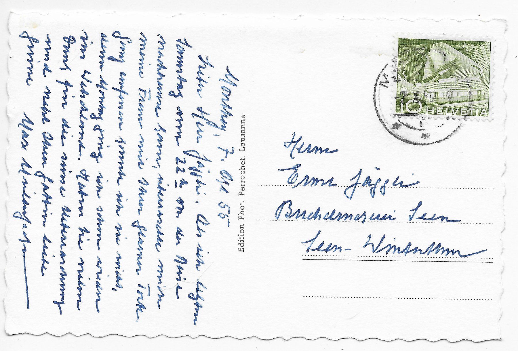 Cartoline postali: Ansicht von Monthey – Usato da Hefenhofen venduto da Richsalz 1