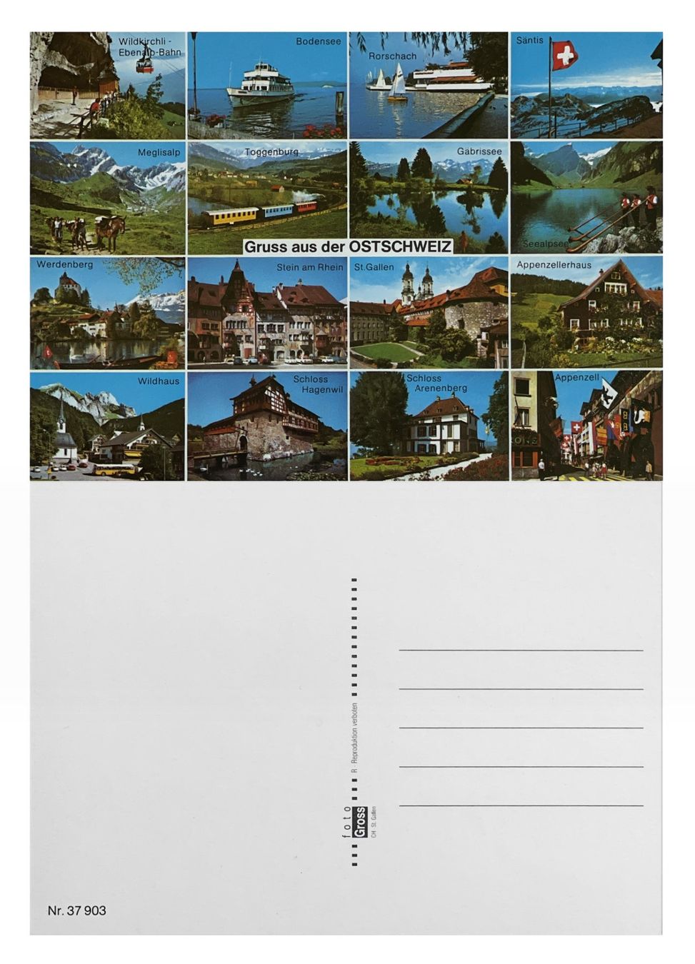 Cartoline postali: Bahn Amor Express Postauto FBW Bahn Ebenalp Schiff Bodensee – Nuovo (secondo la descrizione) da Bern venduto da AWiBe