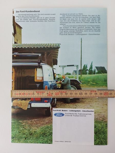 Ford Documenti: Prospekt Traktor Ford 3000 tracteur Ford 48 PS – Usato da Schenkon venduto da Elbarto007 3