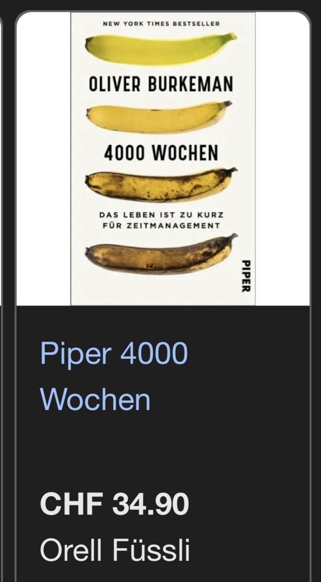 Libri: **Buch 4000 Wochen** – Usato da Ehrendingen venduto da Anni_89 4