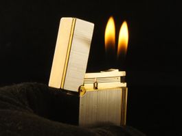 S.T. Dupont Feuerzeug L2 gebürstetes Palladium Doppelflamme