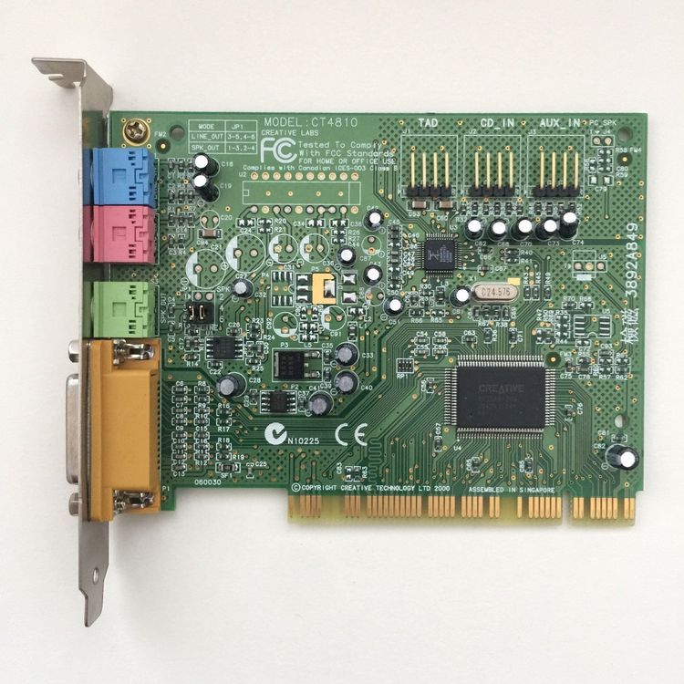 Creative CT4810 PCI Sound Card – CT5880-DCQ Chip, Stereo, MIDI I/O, Refurbished