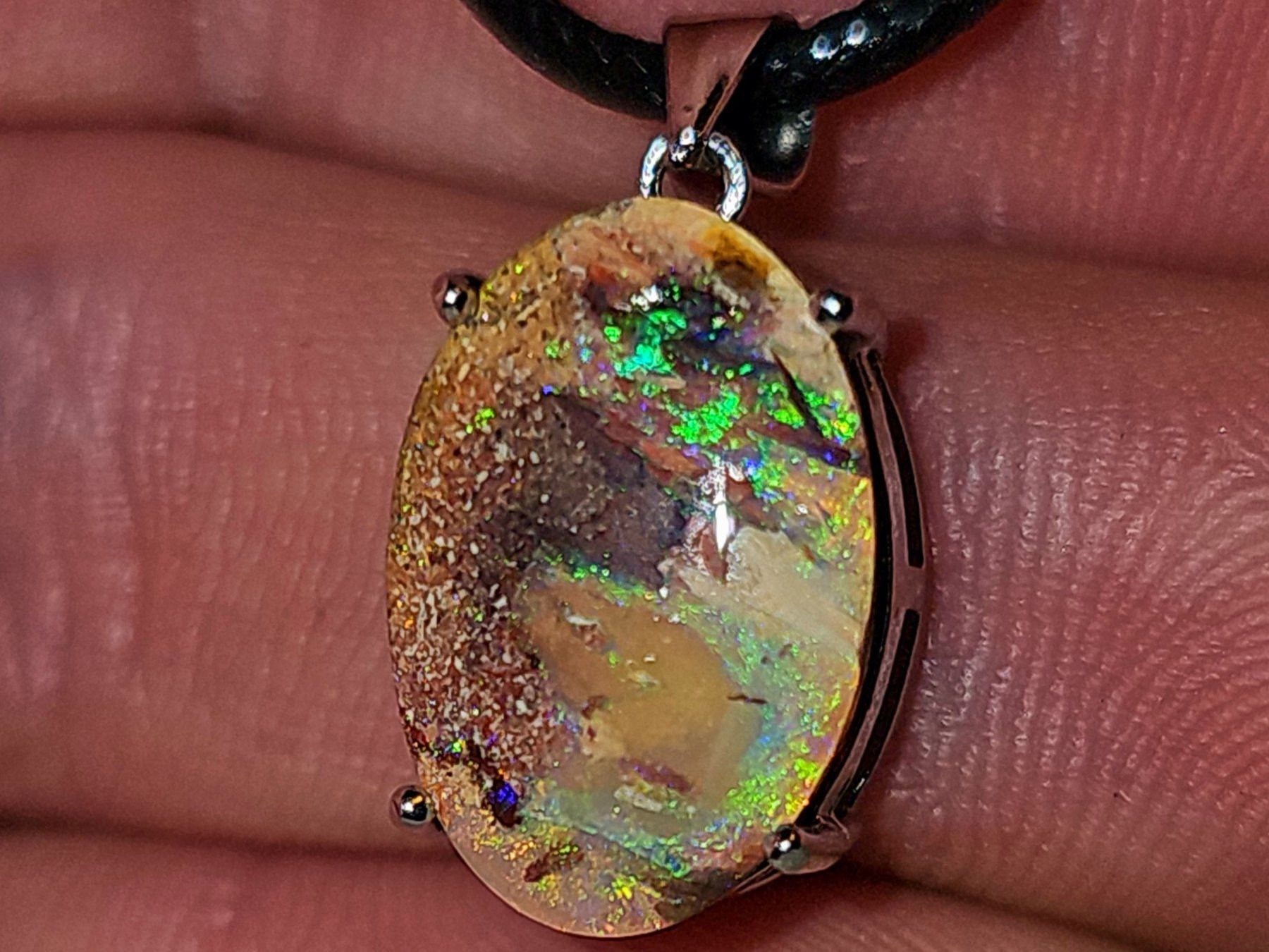 Pietre preziose: Australischer Boulder Opal Silber-Anhänger – Nuovo e nell'imballaggio originale da Uerkheim venduto da Winwinner 4