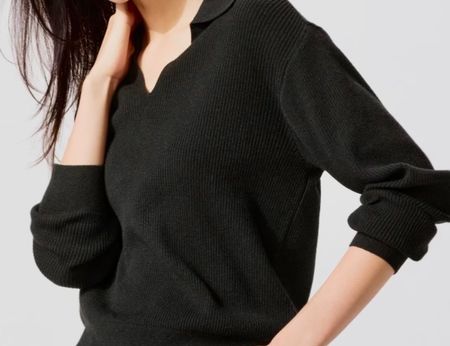 UNIQLO - Schwarzer Strick-Zweiteiler, Grösse XL