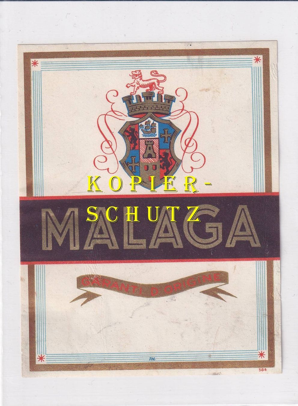 Papier: Etikette - Malaga /bd – D'occasion à Hombrechtikon par Rudolf07