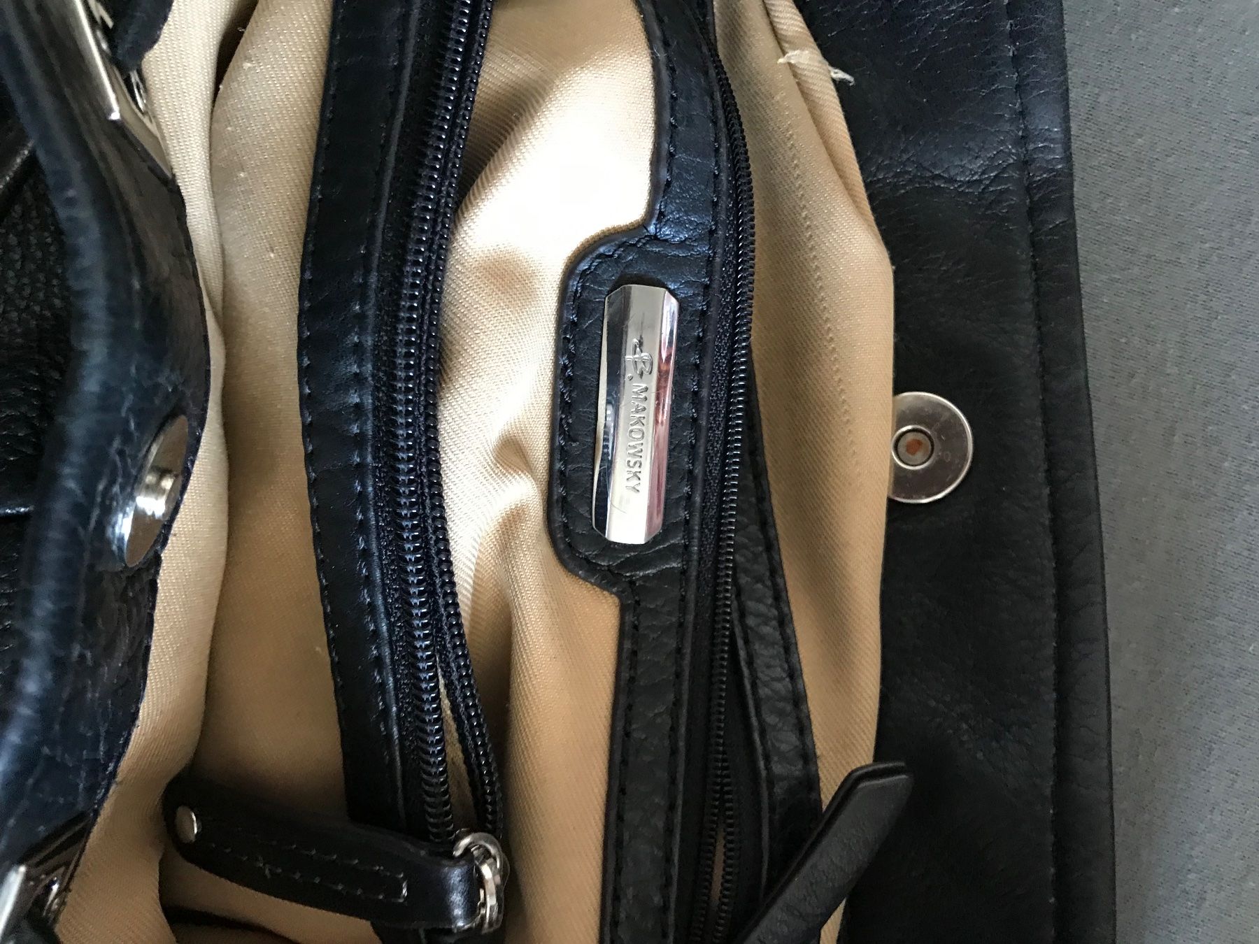 Borse da donna: Sac à main noir en cuir B. Makowsky excellent... – Usato da Grimisuat venduto da eliseba88 6
