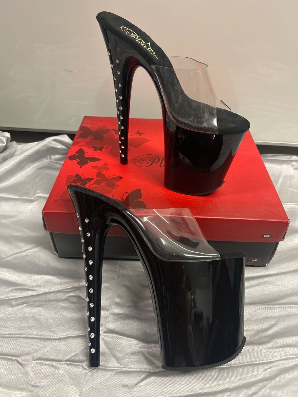 Scarpe da donna: Pleaser Flamingo Pole Dance Platform Heels Plateau Gr 37 Neu – Nuovo e nell'imballaggio originale da Regensdorf venduto da Spyke55