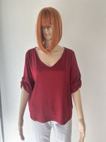Lauren Ralph Lauren Top Burgundy Size 1X Roll-Up Sleeve