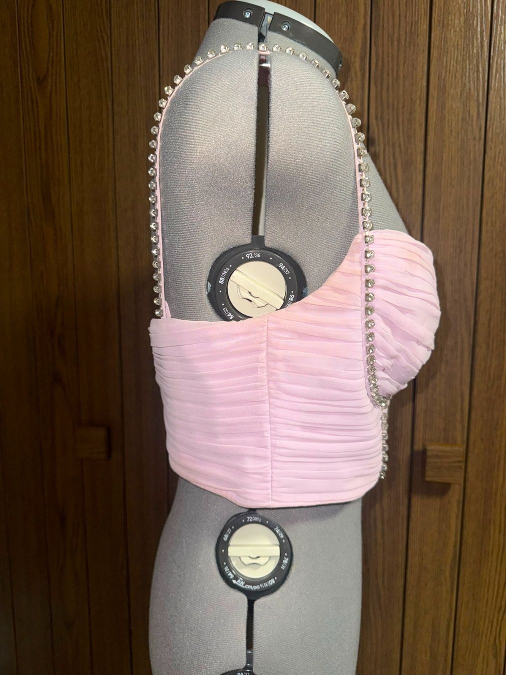 Self-Portrait Tops: Self-Portrait Crystal Embellished Bustier Pink – D'occasion à Schattdorf par Remligand 6