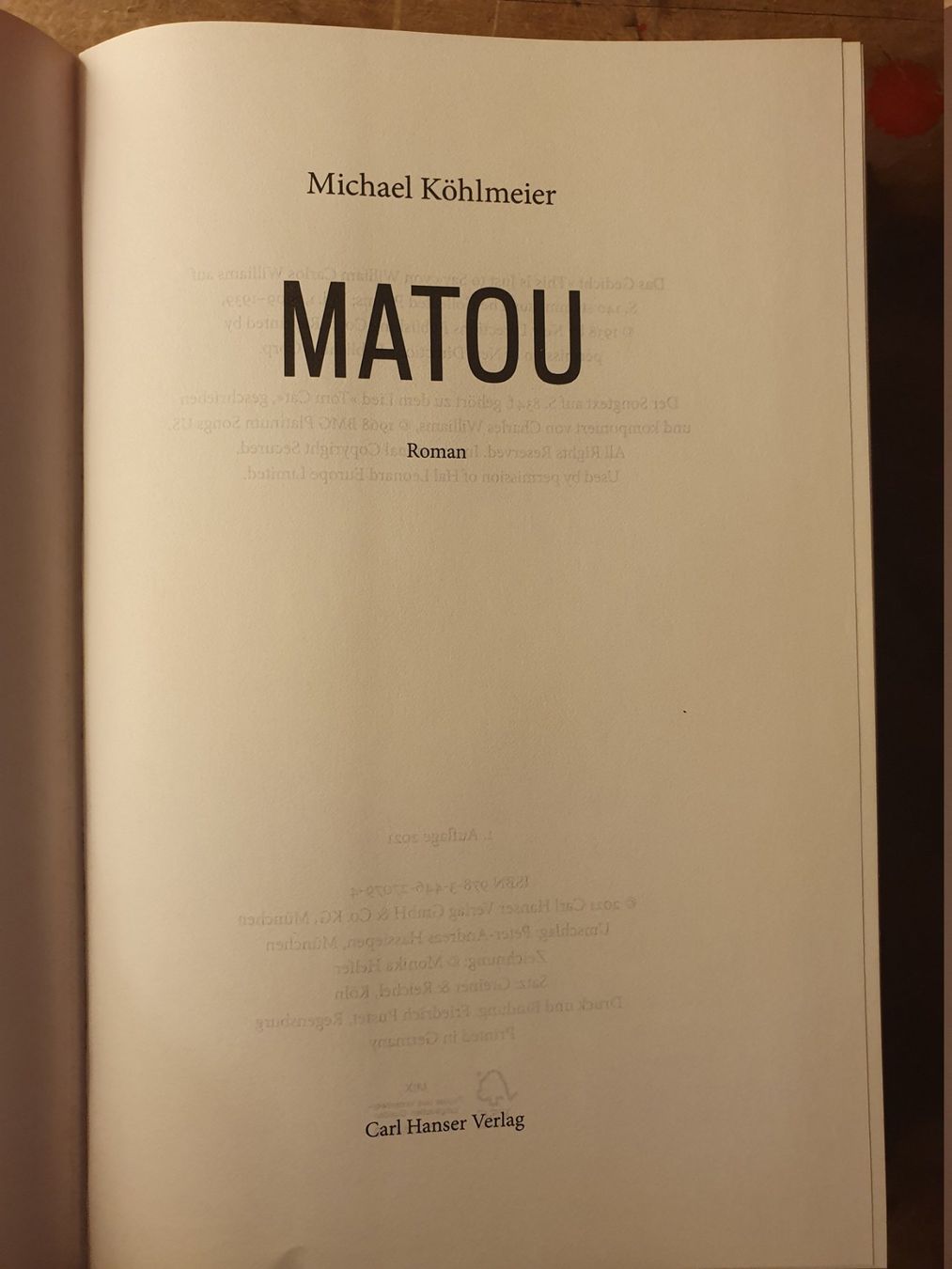 Libri: Matou - Michael Köhlmeier – Usato da Zürich venduto da loosebone 2