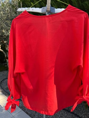 Magnifique chemisier rouge Claude Pierlot - Taille 36 ❤️