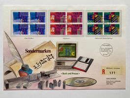 FDC Grossbrief Sondermarken Buch und Presse 1994 ET