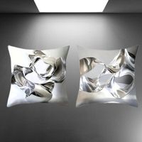 ✨  Kissenbezüge Silberband – 2er-Set Modern Chic 🖤💎