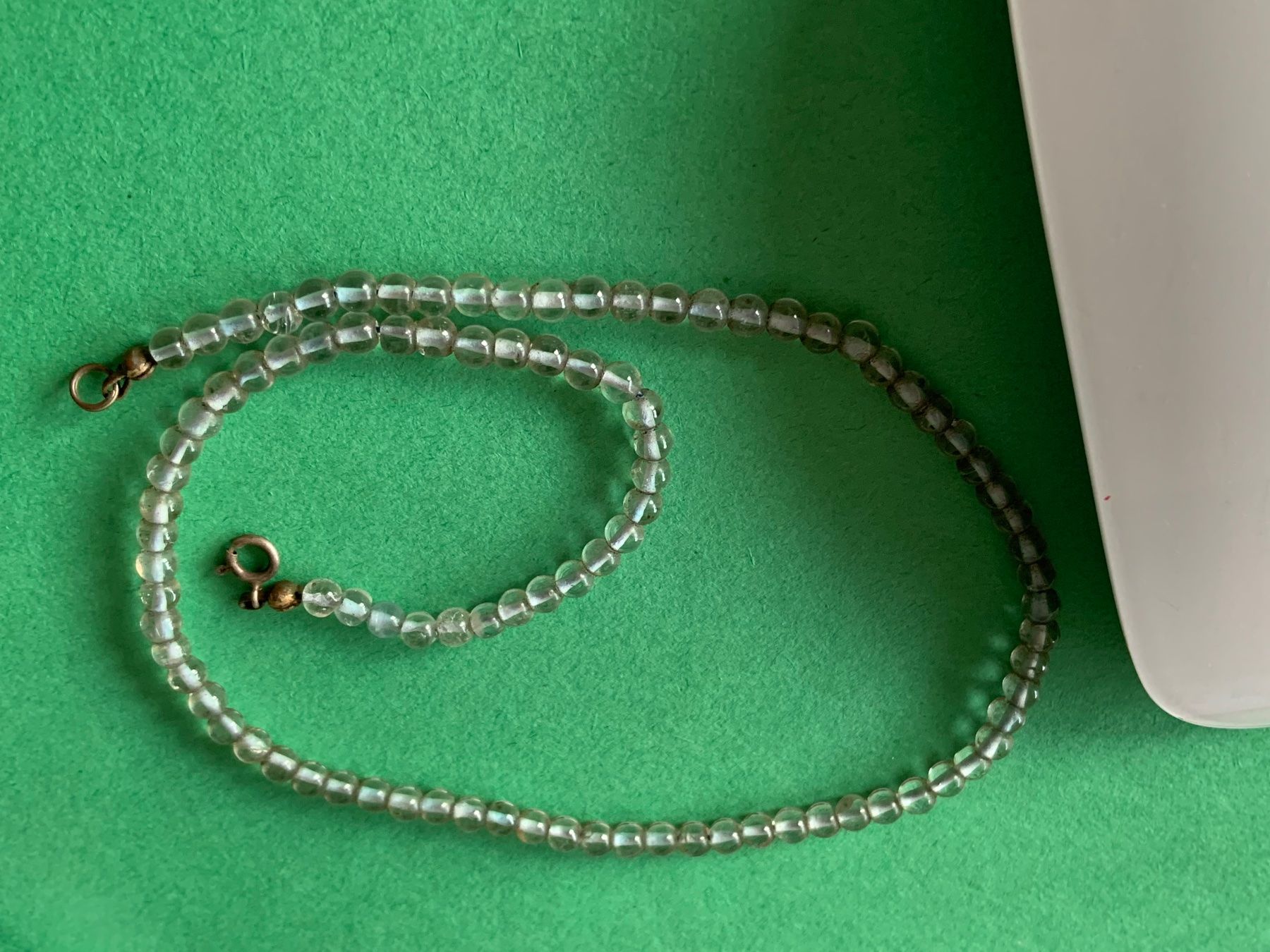 Catenine: Ketteli Grau-hellblau 40 cm fein – Usato da Laufen venduto da belleskulptur 1