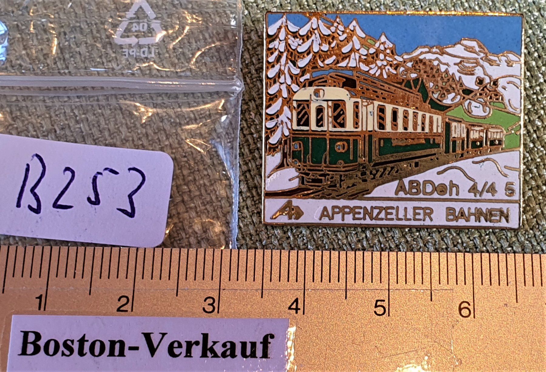 Placchette & Badge: B253  Pin Appenzeller Bahnen ABDeh 4/4 5 – Usato da Reinach BL venduto da Boston-Verkauf 2