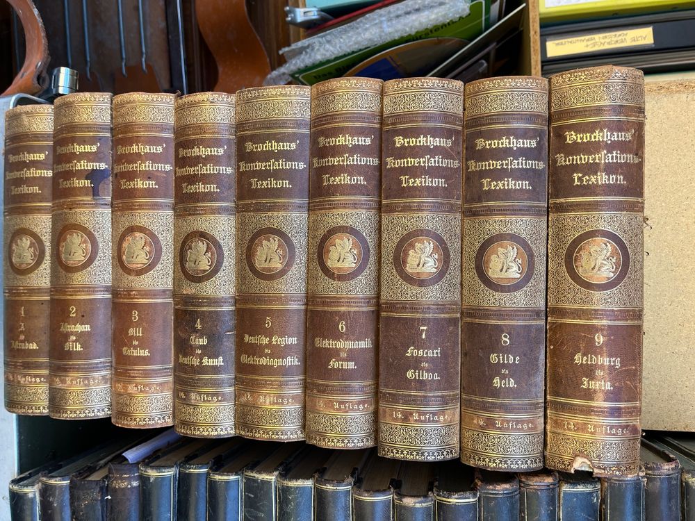 Livres: brockhaus konversations lexikon, 1894, 16 bände+1, lithos – D'occasion à Emmenmatt par flyrecords 1