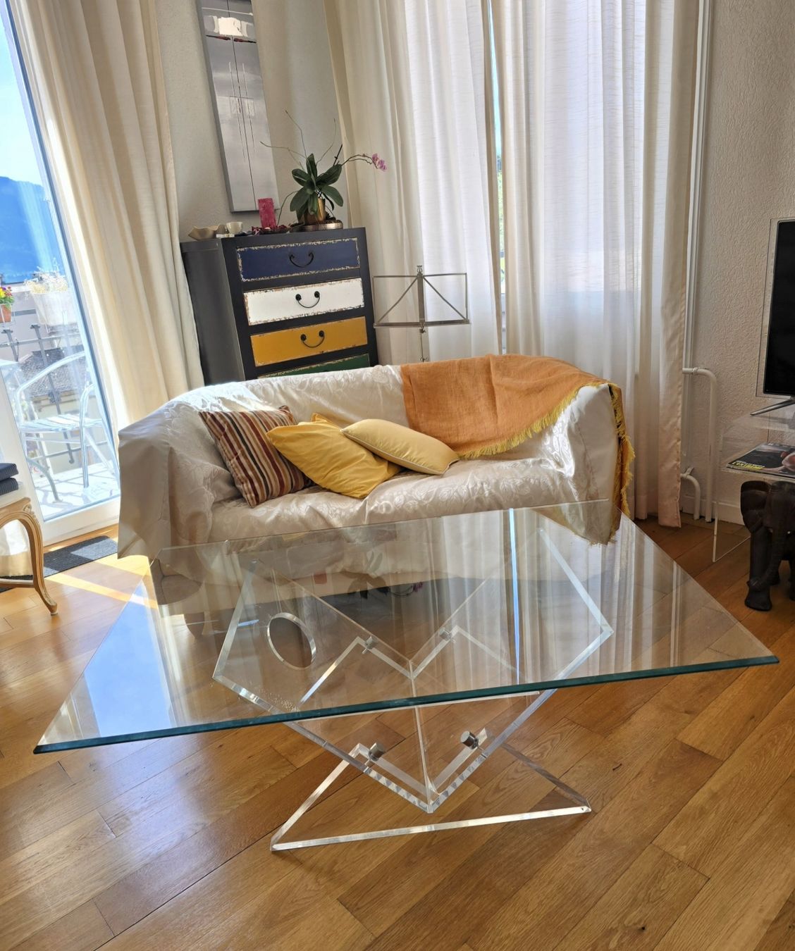 Pfister Tische: Table de salon verre / plexi – Gebraucht aus Clarens von ernoric
