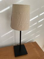 Table Lamp decorated beige fabric good condition