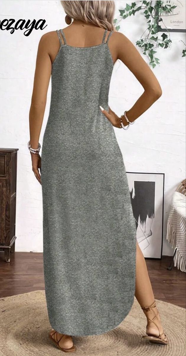 Shein Kleider: Maxikleid grau mit Spaghettitrger NEU – Neu (gemäss Beschreibung) aus Oftringen von Solima 1