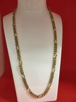 Figaro Kette goldfarben Metall Länge 48cm guter Zustand
