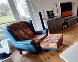 Ohrensessel mit Fussschemel