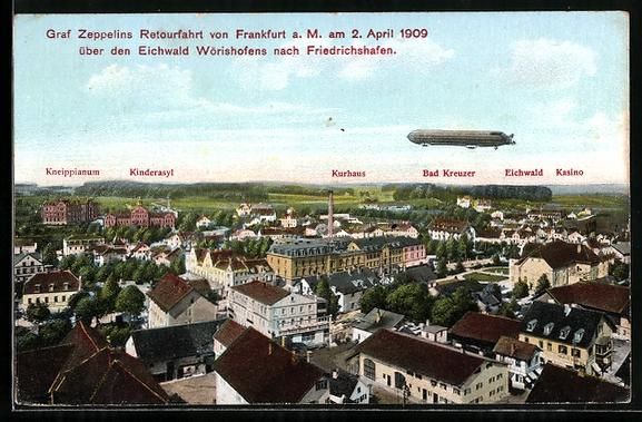Foto & Poster: Bad Wörishofen, Graf Zeppelin's Retourf – Usato da Berlin venduto da bartko-reher