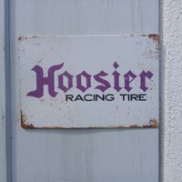 Hoosier racing tire Rennreifen Blechschild vintage style