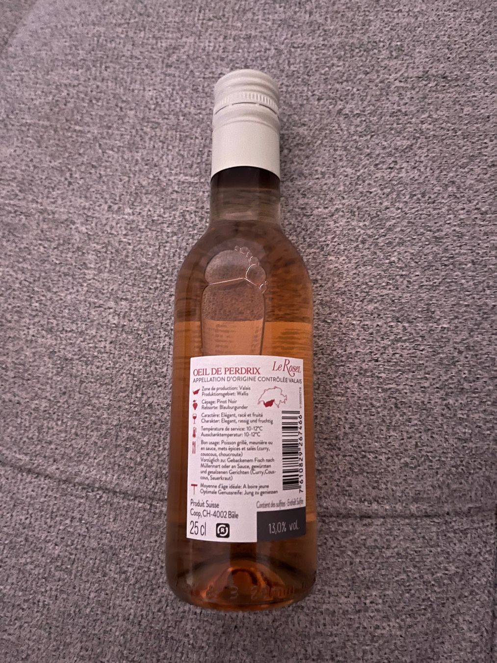 Vino: Oeil de Perdrix Rosel, Rosé 2021, 25 cl, 13% – Nuovo e nell'imballaggio originale da Merlischachen venduto da Burni2309 1