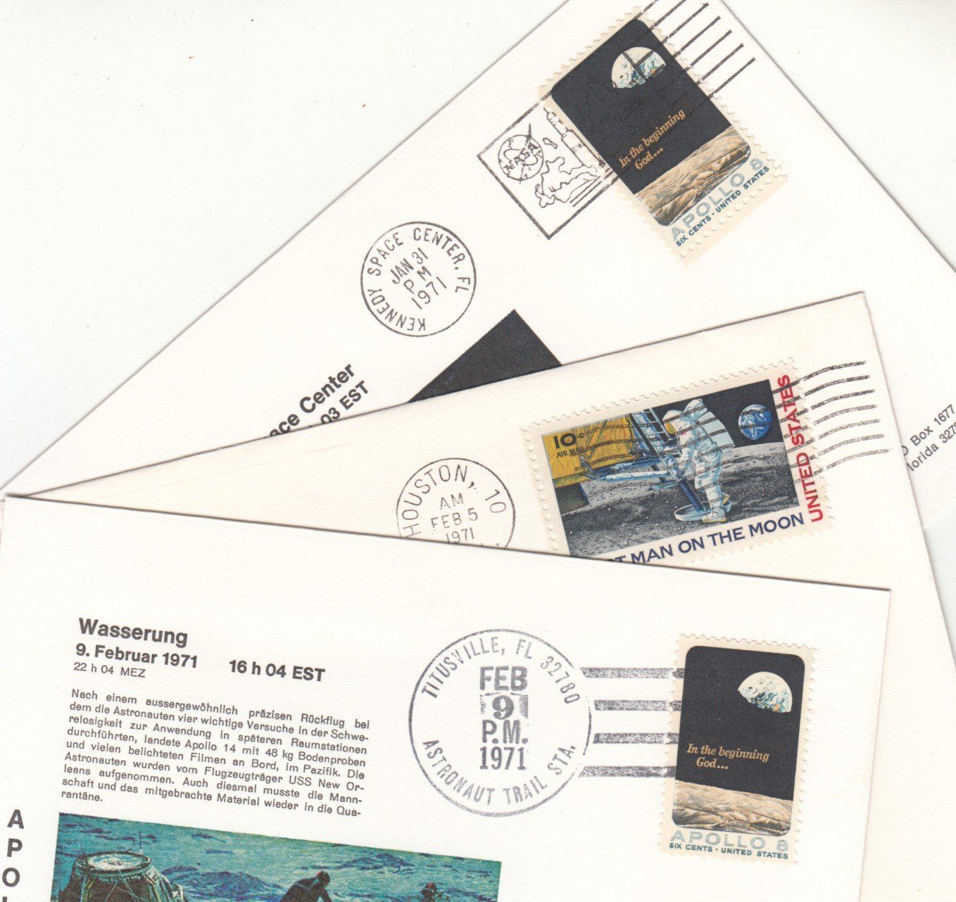 Tutti i francobolli: Apollo 14,  3 Briefe – Usato da Bürglen TG venduto da StampGraf