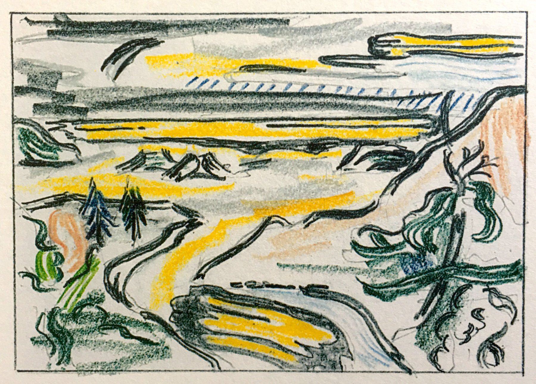 Grafica & Litografie: ROY LICHTENSTEIN   "RIVER VALLEY" – Usato da Nennigkofen venduto da Sommersonnen