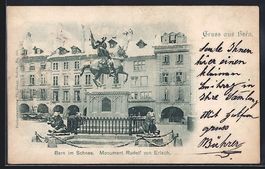 Bern, Monument Rudolf von Erlach im Wint
