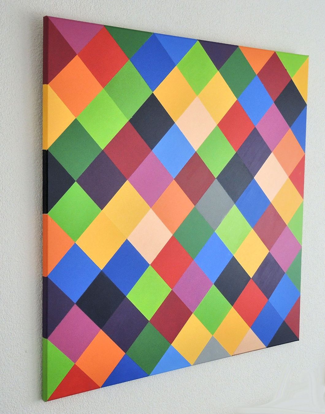 Tableaux: Farbkomposition quer Acryl auf Leinwand 100/100 cm – D'occasion à Fällanden par Clarius 1