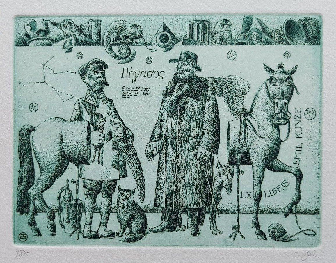 Dipinti: Exlibris Erhard Beitz - Original Radierung signiert – Usato da Obfelden venduto da Exlibris-Art