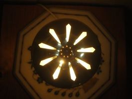 Tischlampe aus Messing und Kunststoff
