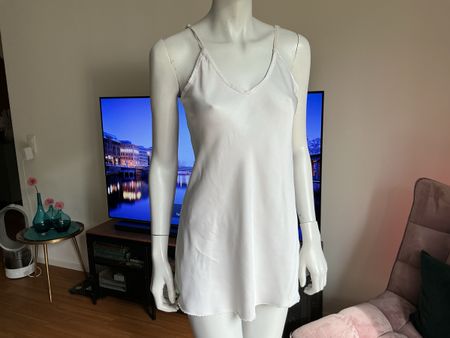 Camisole Natacha Paris white viscose silk blend
