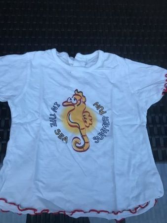 Baby Mädchen T-Shirt mit Seepferd 98