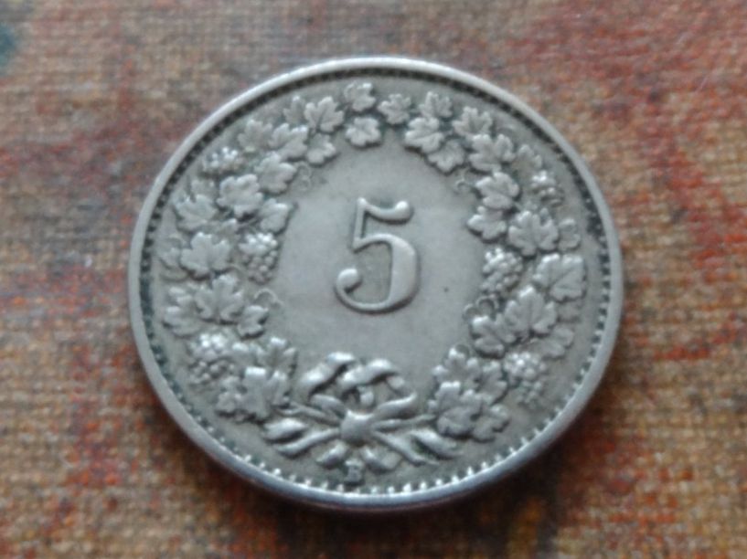 Tutti le monete: 5 Rp. 1922  (B) – Usato da Romanel-sur-Lausanne venduto da Swift13 1