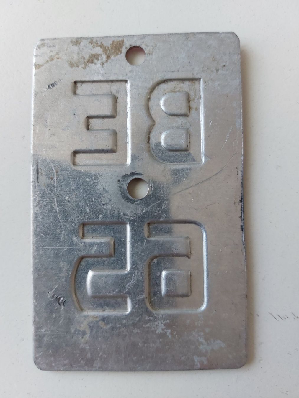 Sachs Insegne: Velonummer BE 65 plaque Velo – Usato da Schenkon venduto da Uhu007 1