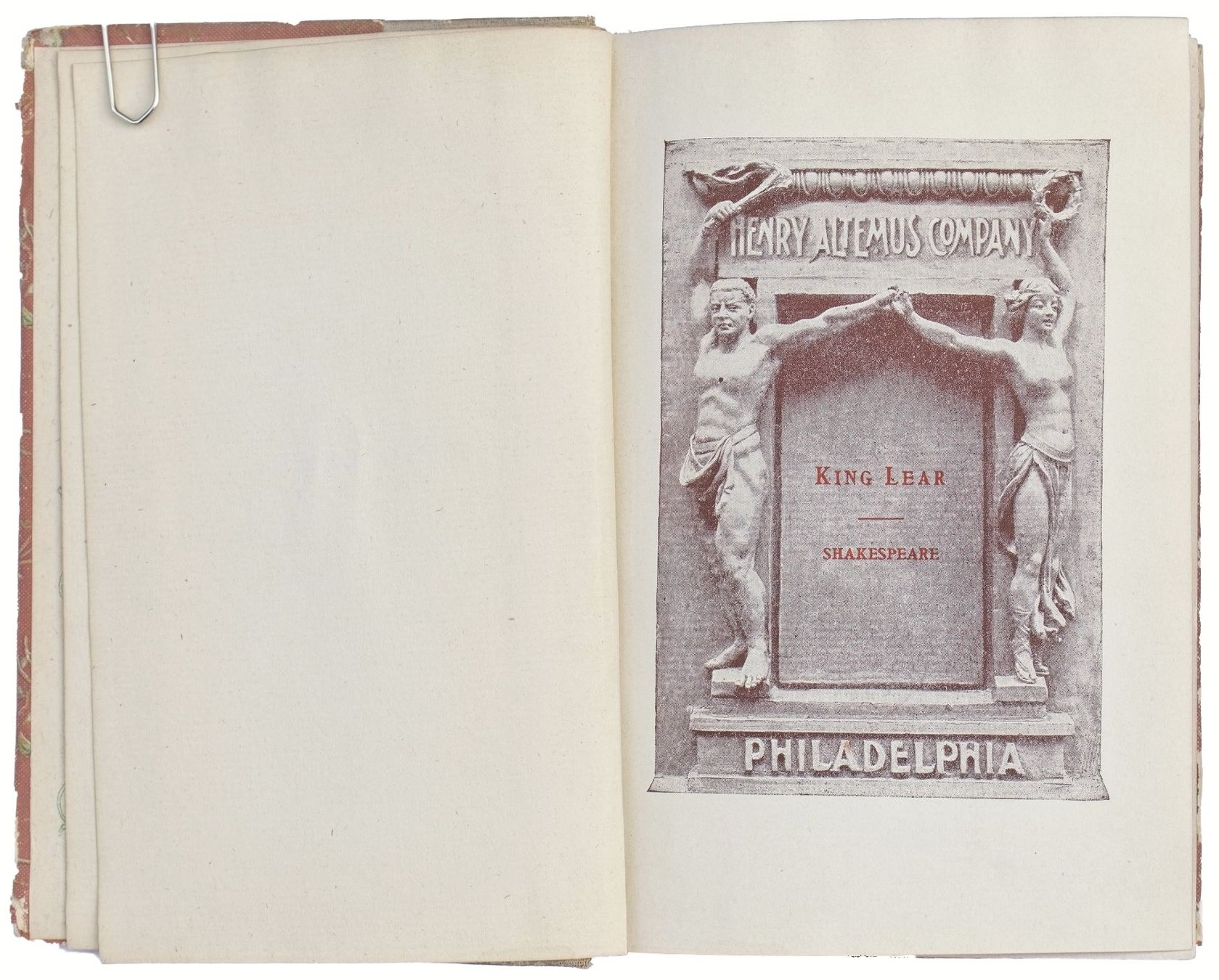 Bücher: KING LEAR vers - © 1909 "By William Shakespeare" – Gebraucht aus Onex von gonsla 4
