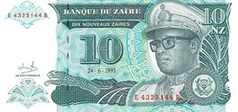 Zaire 10 Nouveaux Zaires 1993 P-54 UNZ