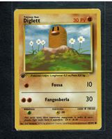 Carta Pokemon Diglet set base 1st edition ITA