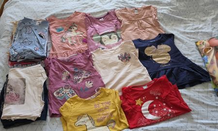 Langarmshirts 110/116 für Mädchen 19 Stück