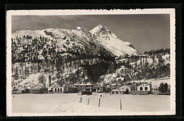 Cartoline postali: Silvaplana, Teilansicht mit Bergen bei S – Usato da Berlin venduto da bartko-reher