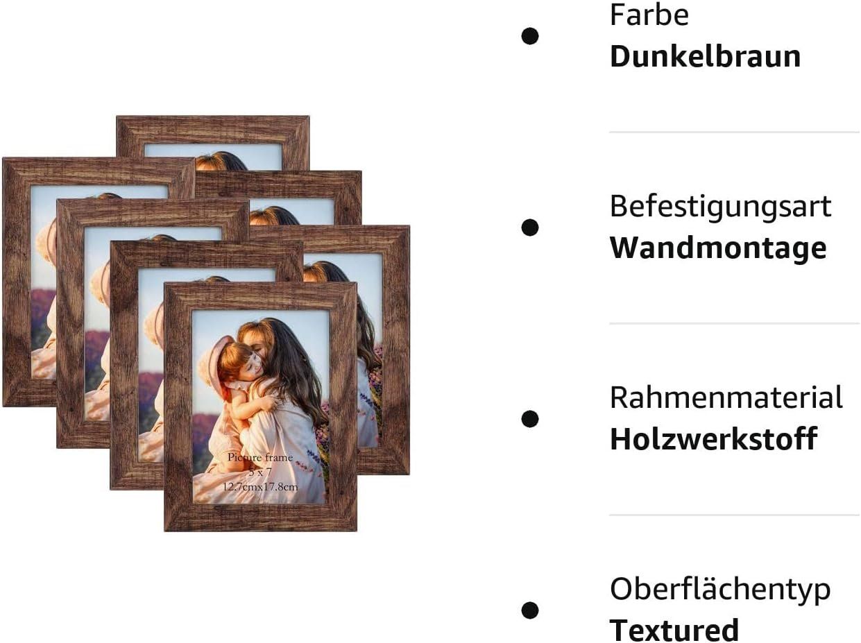 Cornici: 7er Set Bilderrahmen 13x18 CM Braun – Nuovo e nell'imballaggio originale da Nuglar venduto da SaleRitter 5